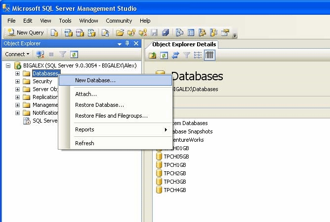 Screen MS SQL Log Manager